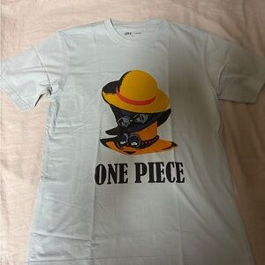 Uniqlo Light Blue One Piece Graphic Tee